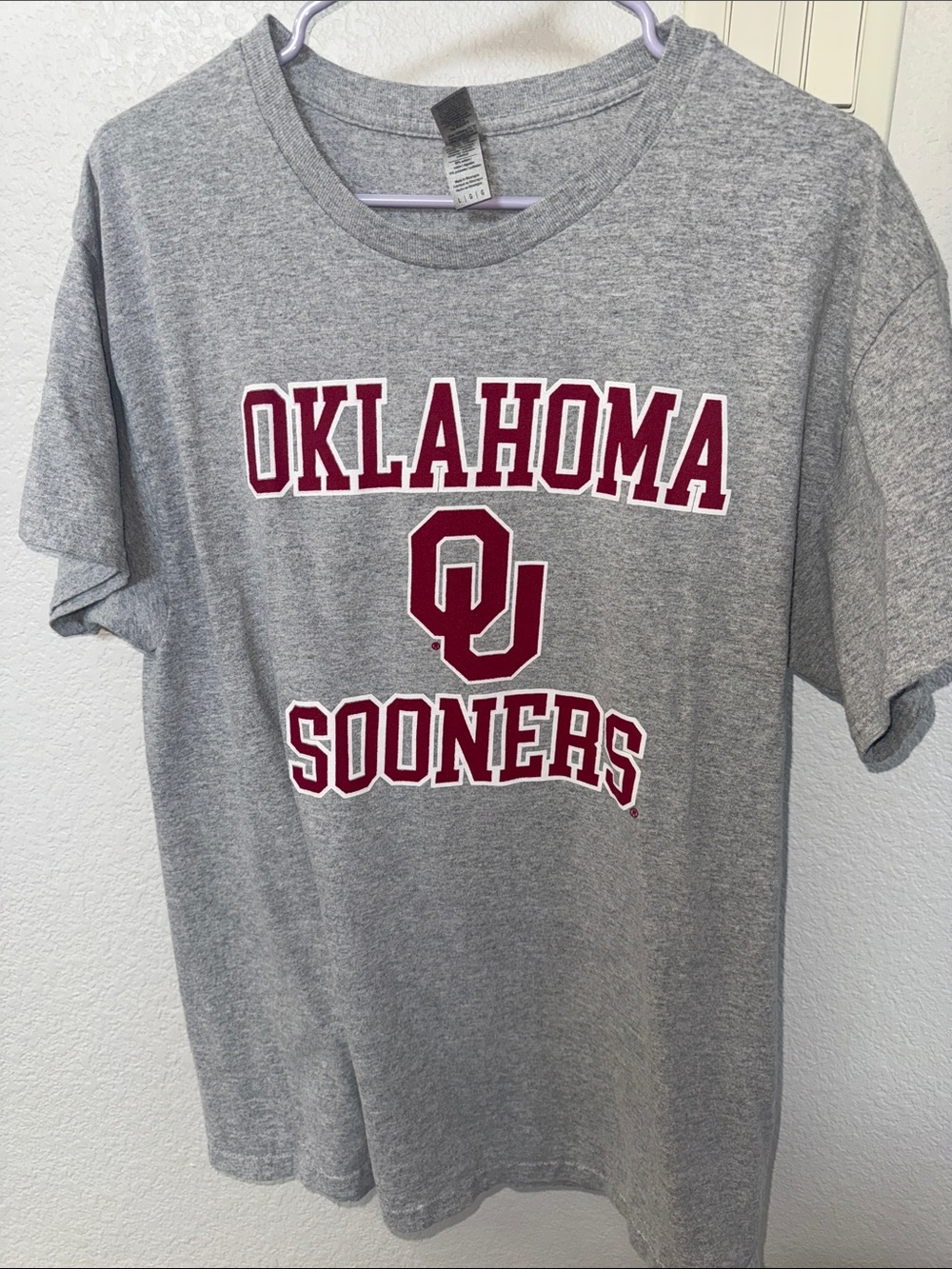 Oklahoma Sooners Gray Logo Tee